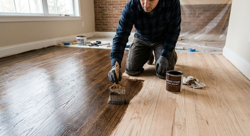 Maple Floor Staining in Alpharetta, GA