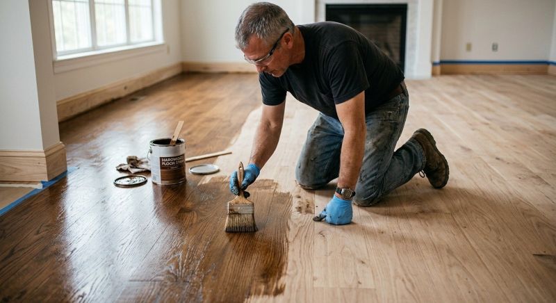 Maple Floor Staining in Overland Park, KS