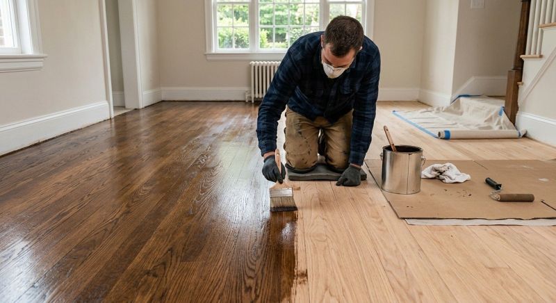 Oak Floor Staining in Olathe, KS