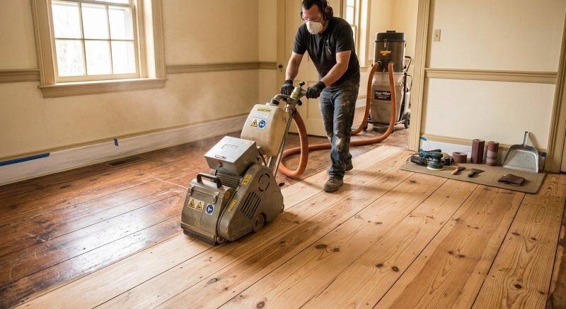 Pine Floor Refinishing in Alpharetta, GA