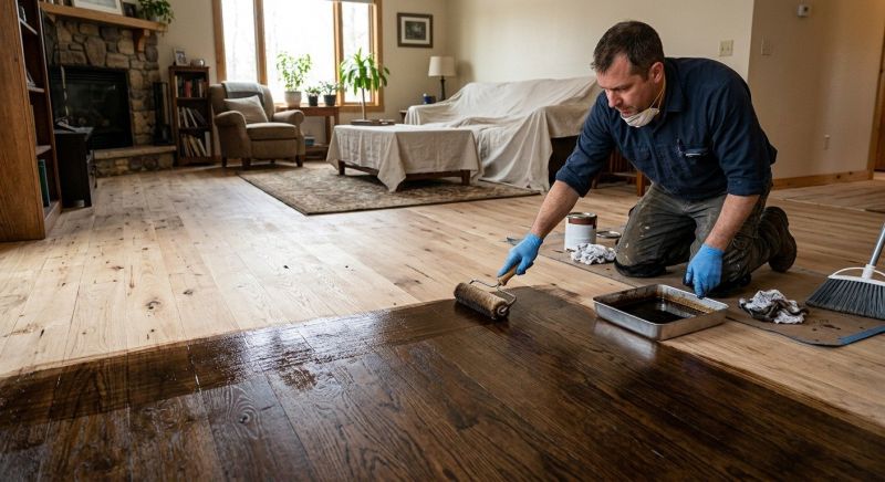Walnut Floor Staining in Alpharetta, GA
